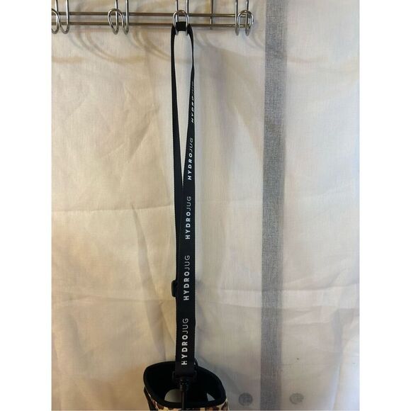 Hydro jug holder black brown animal print with adj strap card holder - Picture 2 of 6